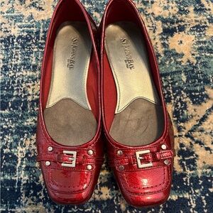 St. John's Bay Dark Ruby Red Shoes